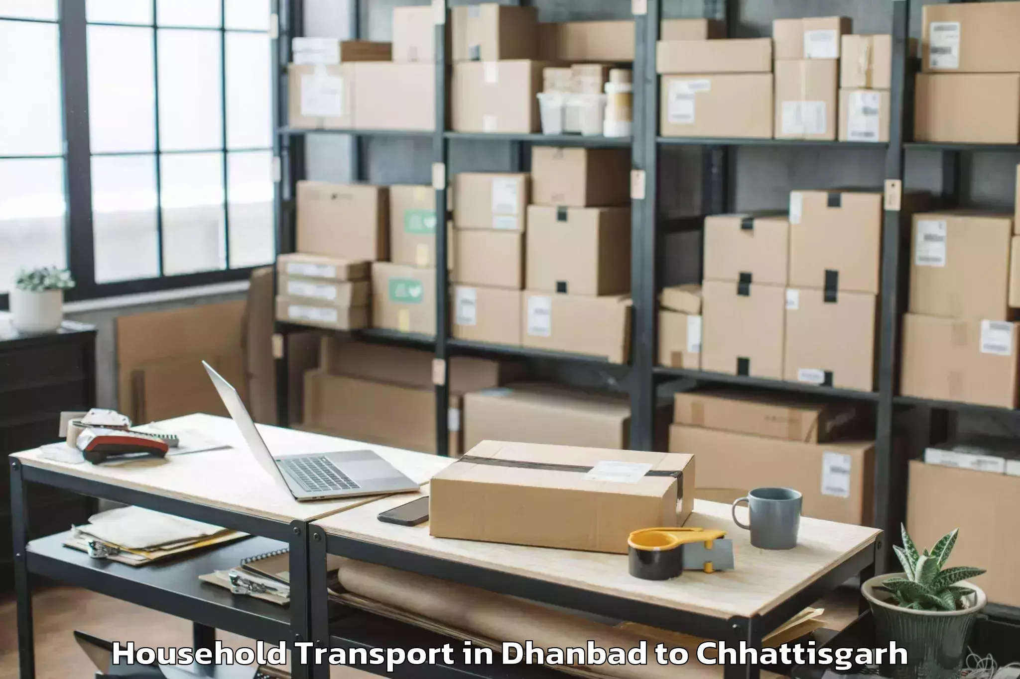 Trusted Dhanbad to Baloda Household Transport